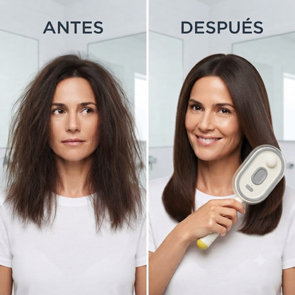 Cepillo Inteligente de Vapor 3 en 1 💧 Hidratación profunda · Masaje relajante · Sin daños