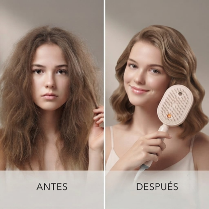 Cepillo Inteligente de Vapor 3 en 1 💧 Hidratación profunda · Masaje relajante · Sin daños