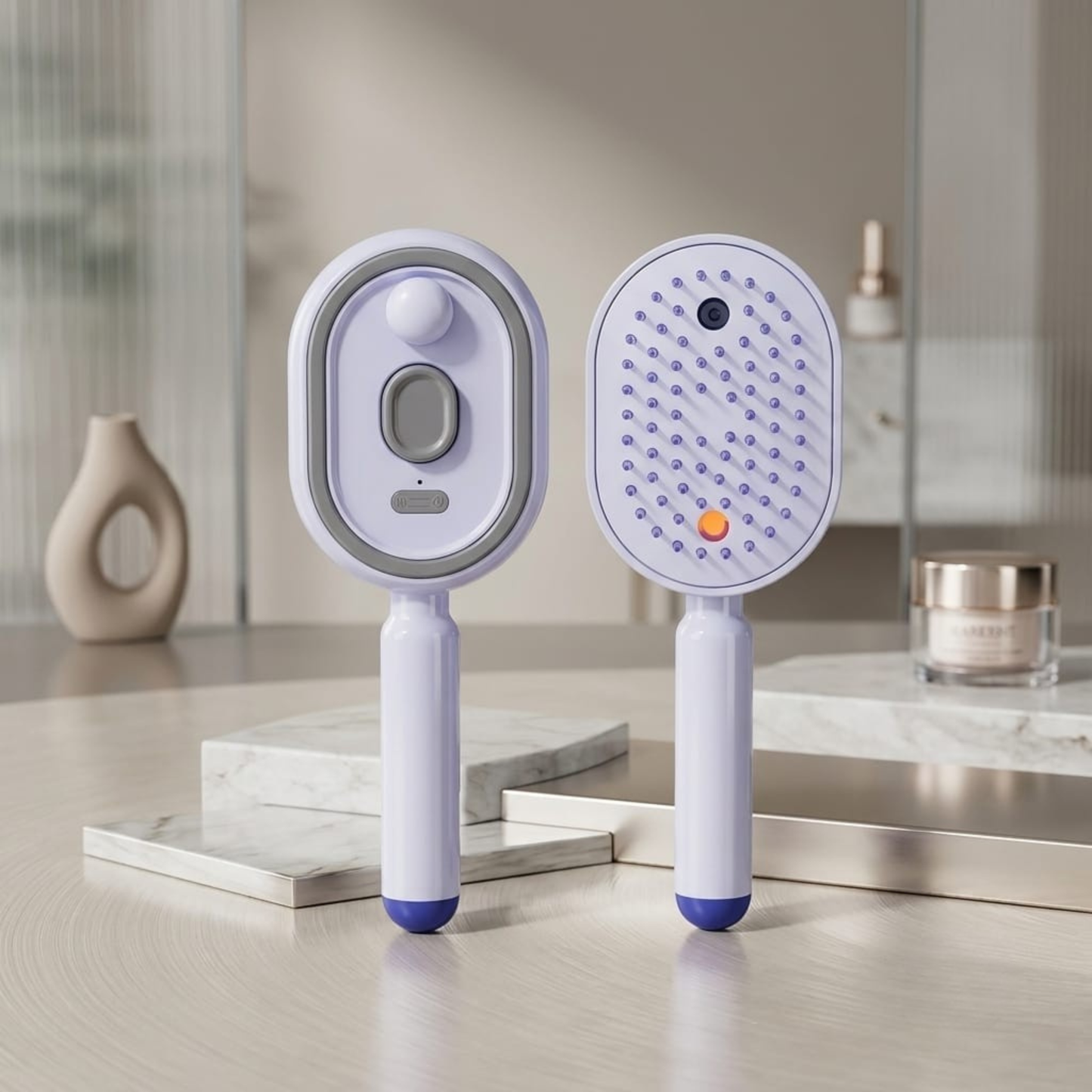 Cepillo Inteligente de Vapor 3 en 1 💧 Hidratación profunda · Masaje relajante · Sin daños